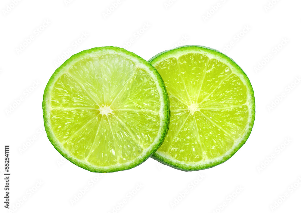 Juicy slice of lime isolated on transparent png Juicy slice of lime isolated on transparent png