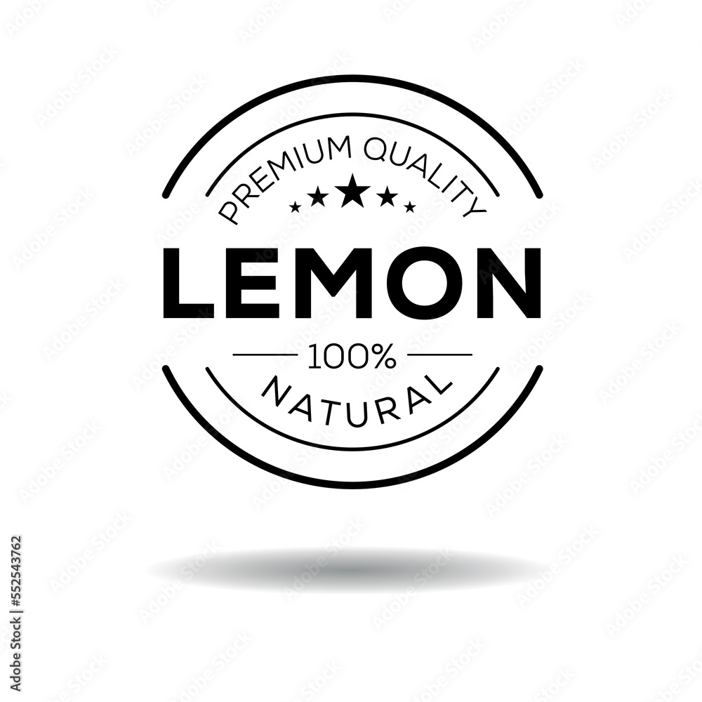 Creative (Lemon), Lemon label, vector illustration.