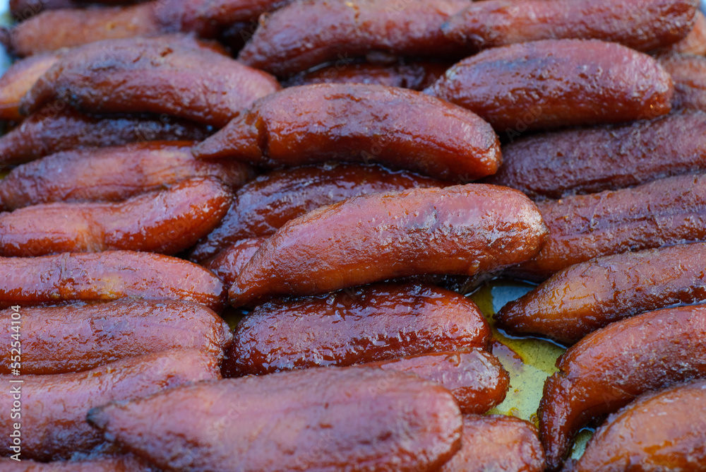 Honeyed plantain, a typical Mexican dessert.