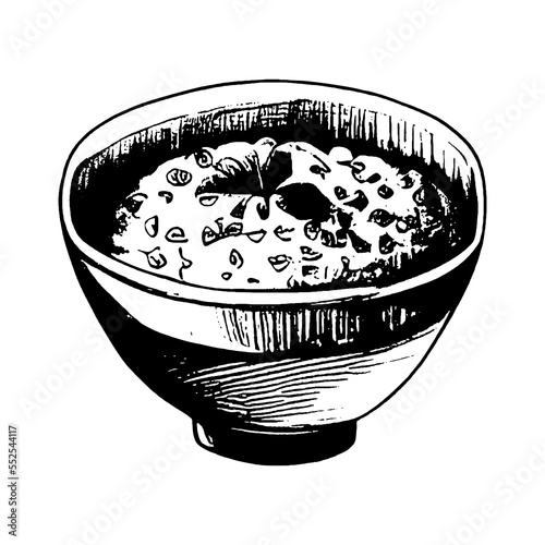 bowl of porridge sketch.