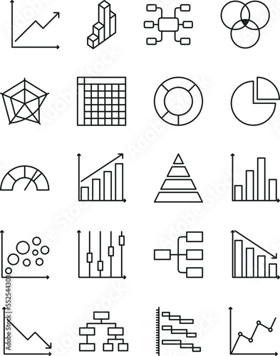 charts collection icons