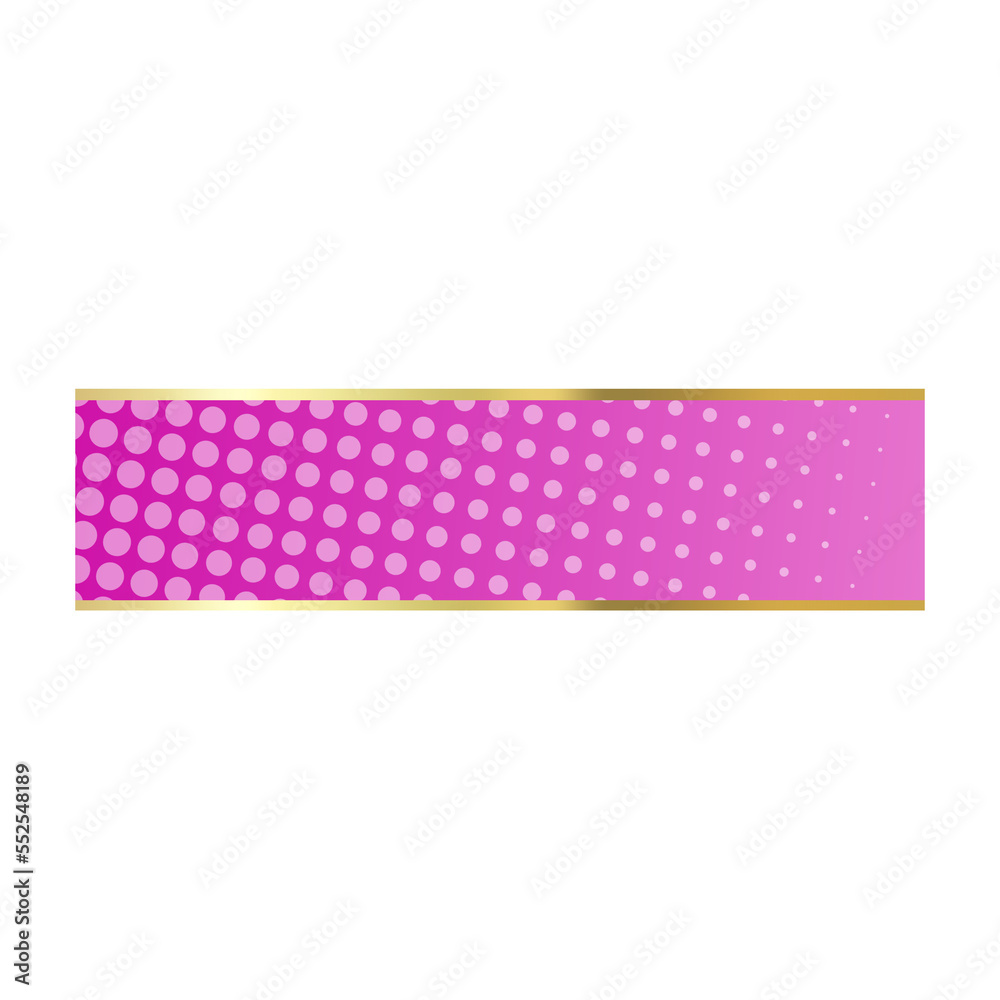 pink banner bar dot and gold rim pink banner bar dot and gold rim