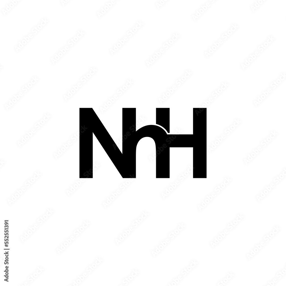nhh letter initial monogram logo design nhh letter initial monogram logo design