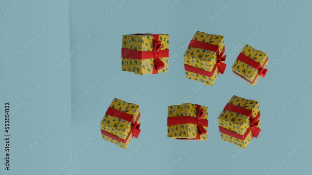 a christmas gifts on blue background with copy space. vertical. a christmas gifts on blue background with copy space. vertical.