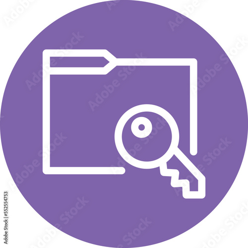Key Folder Vector Icon
