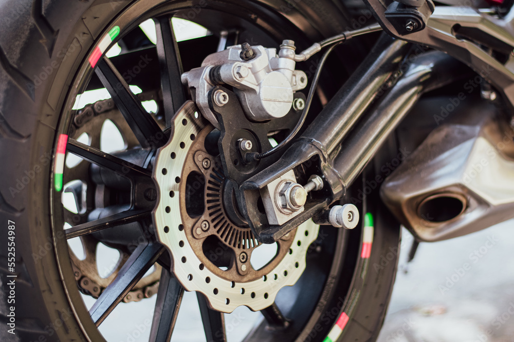 motorcycle rear wheel and disc brake motorcycle rear wheel and disc brake
