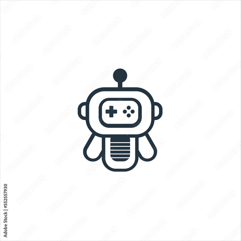 Robot mascot logo negative space template design. vectors, logo inspiration. Robot mascot logo negative space template design. vectors, logo inspiration.