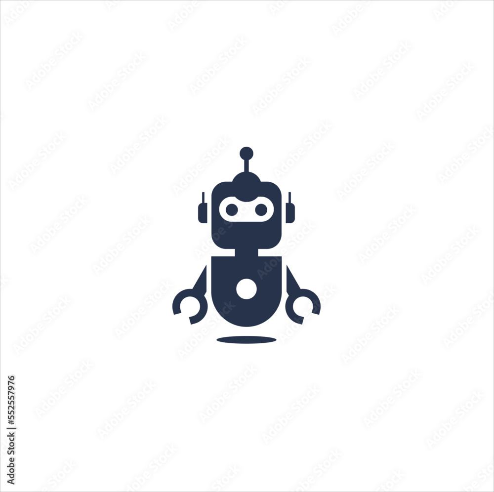 Robot mascot logo negative space template design. vectors, logo inspiration. Robot mascot logo negative space template design. vectors, logo inspiration.