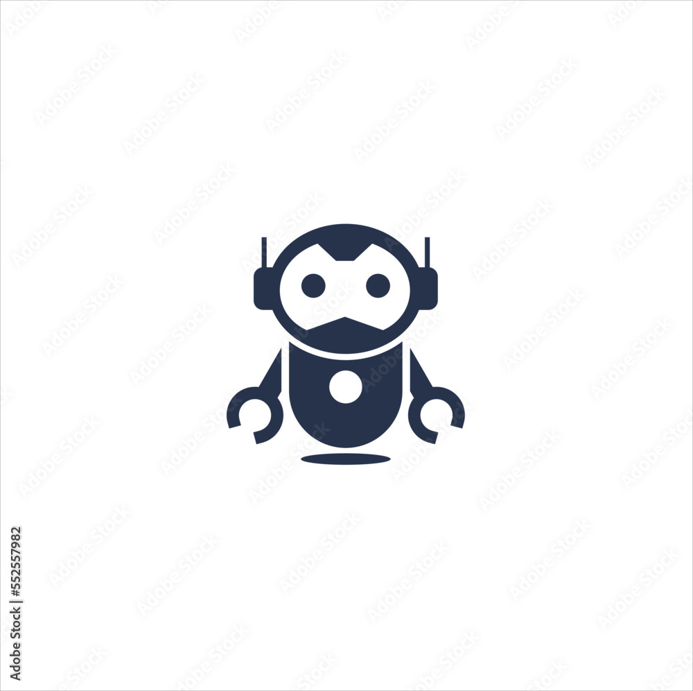 Robot mascot logo negative space template design. vectors, logo inspiration. Robot mascot logo negative space template design. vectors, logo inspiration.
