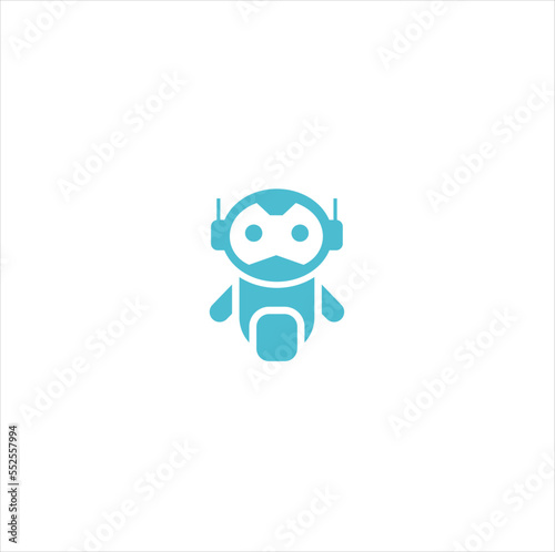 Robot mascot logo negative space template design. vectors, logo inspiration. © satrio