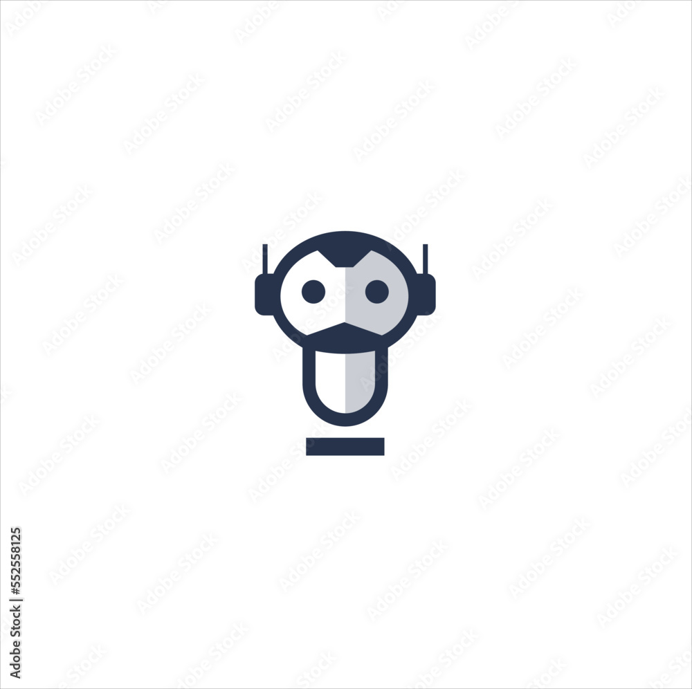 Robot mascot logo negative space template design. vectors, logo inspiration. Robot mascot logo negative space template design. vectors, logo inspiration.