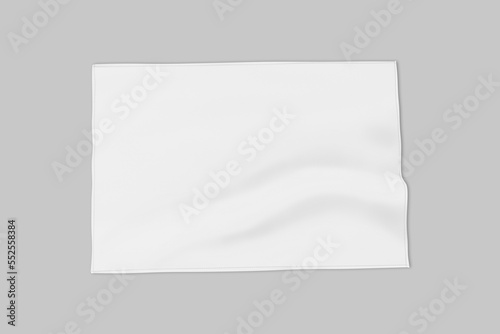 Fotografie Top view of white table place mat for a dish with empty space for your design
