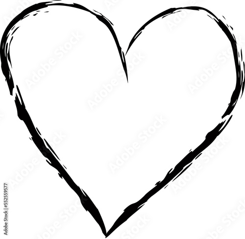 Vector hearts set. Hand drawn.