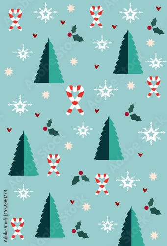 Beautiful christmas doodles seamless pattern - hand drawn and detailed, great for christmas textiles, banners, wrappers, wallpapers - vector surface design on blue background with stars,snowflakes