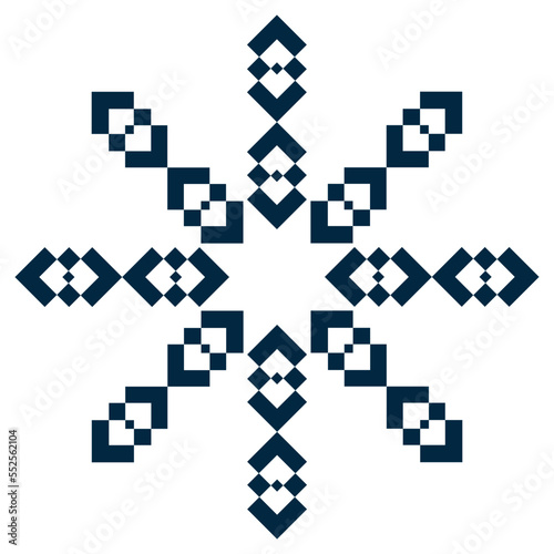 An abstract transparent star shape design element.