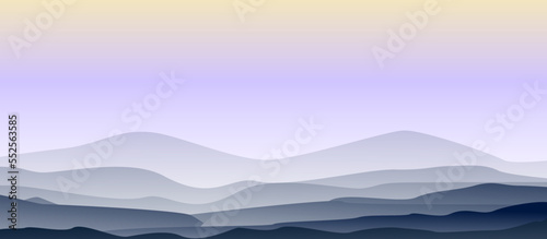 Mountain landscape flat illustration