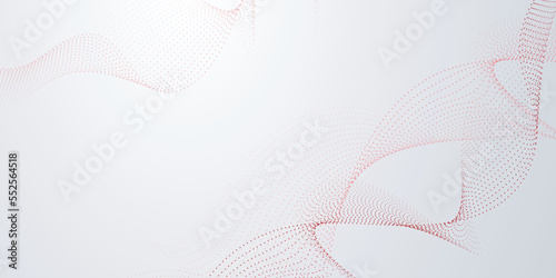 White abstract background and red dot wave