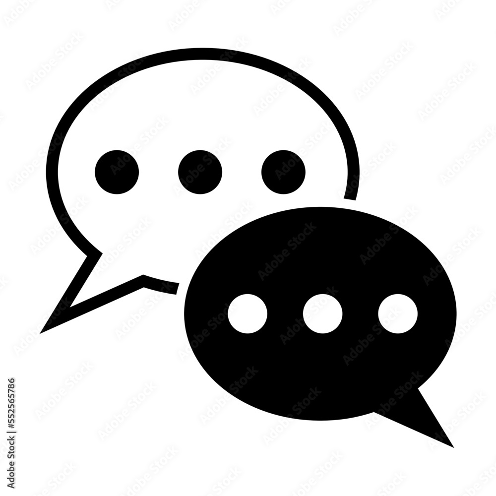 Bubble speech icon symbol, Chat icon vector Bubble speech icon symbol, Chat icon vector