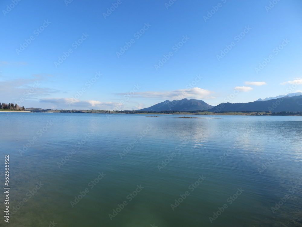 Forggensee im Allgäu winterlich