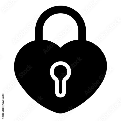 love lock glyph icon photo