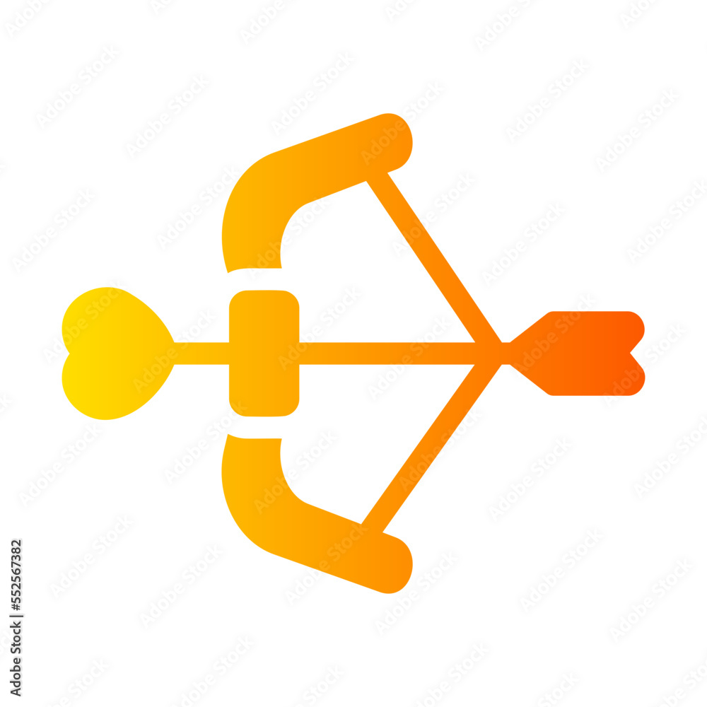 bow and arrow gradient icon bow and arrow gradient icon