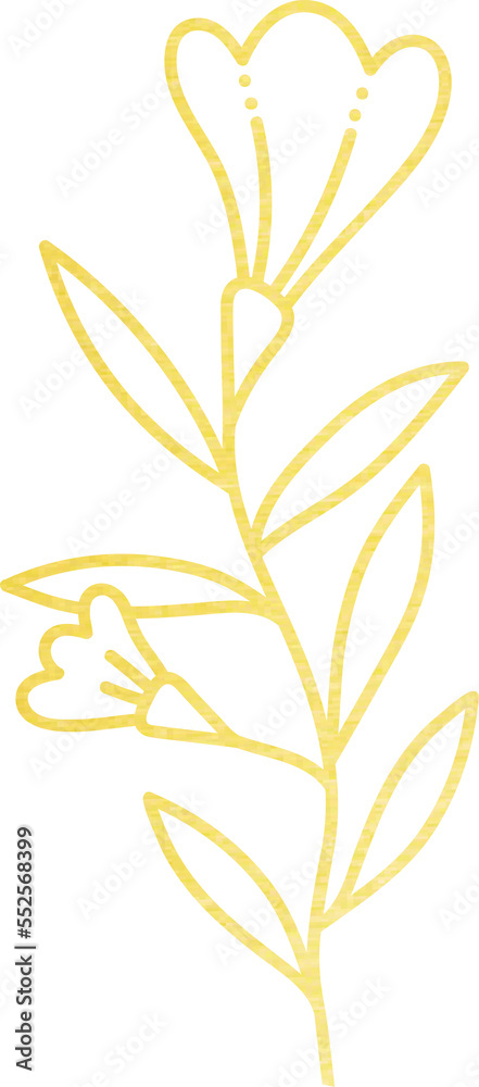 Gold Foil Small Bouguet Flower 