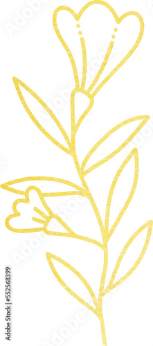 Fototapeta Naklejka Na Ścianę i Meble -  Gold Foil Small Bouguet Flower 