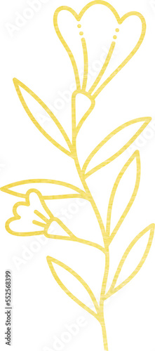 Wallpaper Mural Gold Foil Small Bouguet Flower  Torontodigital.ca