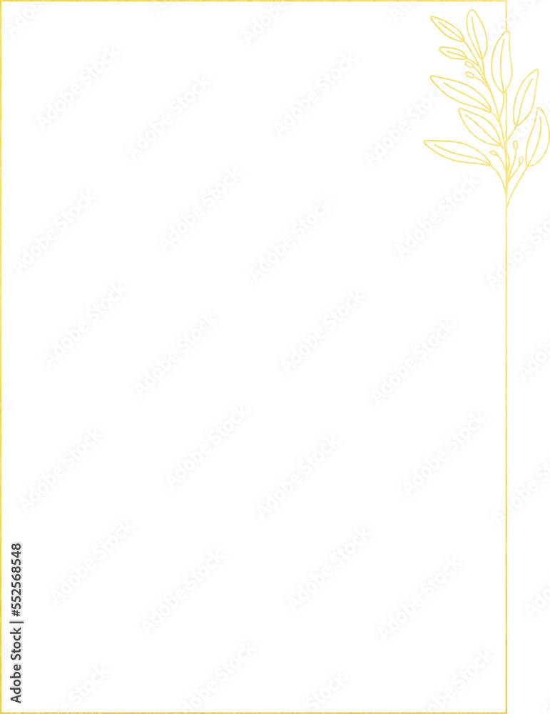Gold Portrait Ractangle Leaves Frame Gold Portrait Ractangle Leaves Frame