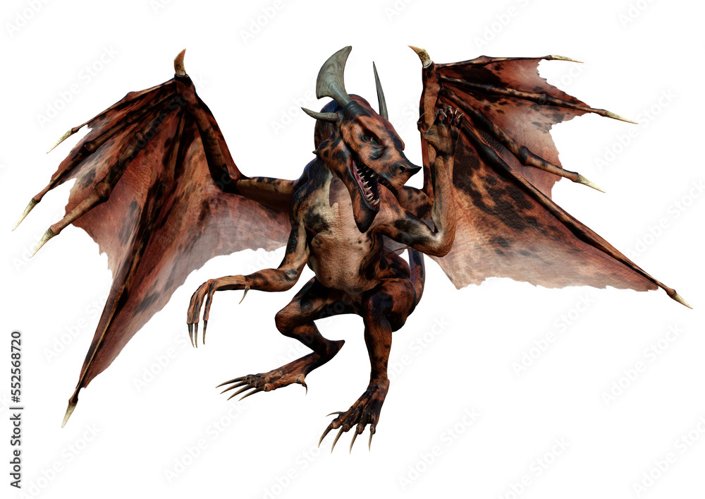 Obraz premium 3D Rendering Fairy Tale Dragon on White