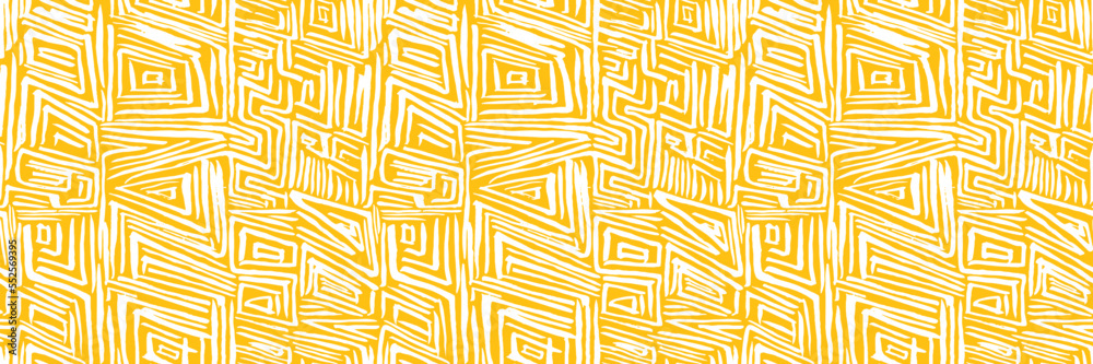 Vecteur Stock Grunge doodles pattern. Tribal ornament seamless pattern.  Grunge ethnic background. Boho hippie style pattern. Modern fabric design.  80s or 90s clothes fabric. Contemporary ornaments. | Adobe Stock