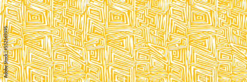 Grunge doodles pattern. Tribal ornament seamless pattern. Grunge ethnic background. Boho hippie style pattern. Modern fabric design. 80s or 90s clothes fabric. Contemporary ornaments.