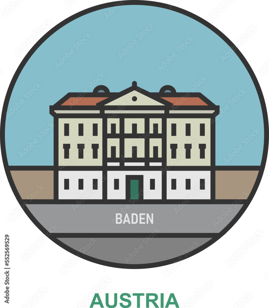 Baden. Cities and towns in Austria
