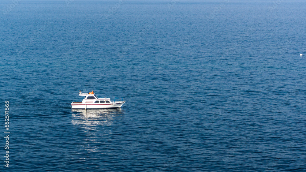 Minimalist sea, ships and boats. Minimalist.