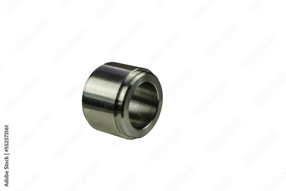 Isolated Steel Milled Casting, sleeve. Metal production. Isolated Steel Milled Casting, sleeve. Metal production.