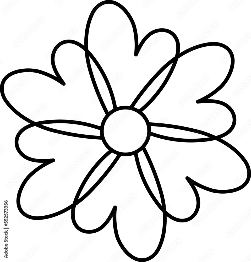flower Daisy line handdrawn 01 flower Daisy line handdrawn 01