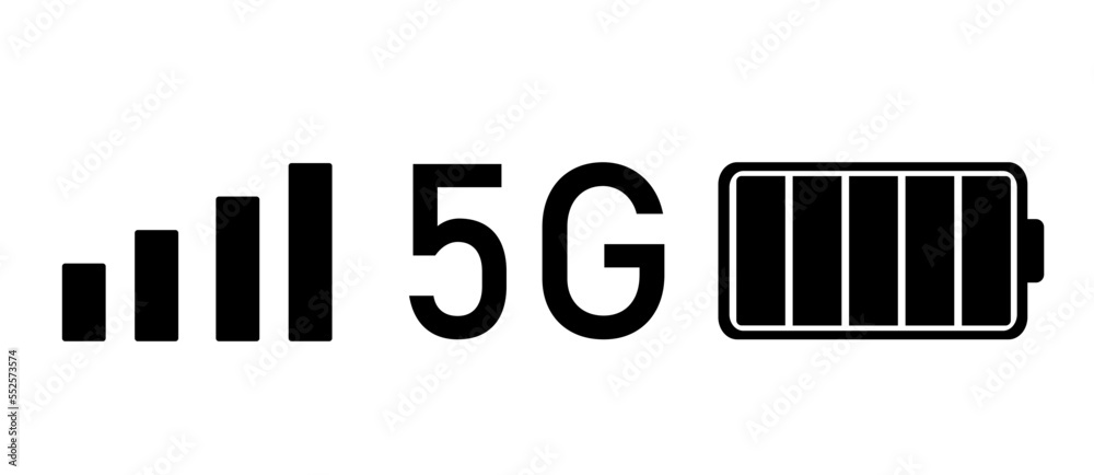 5G bar icon, Status bar symbol  