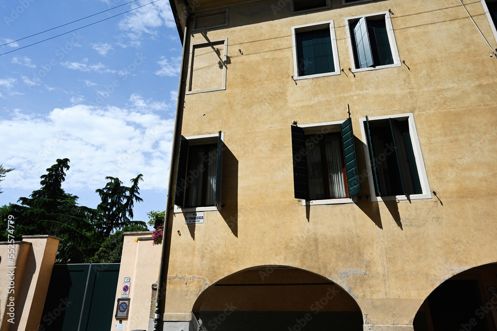 Building in street via S. Franceso of Padua, Veneto, Italy.