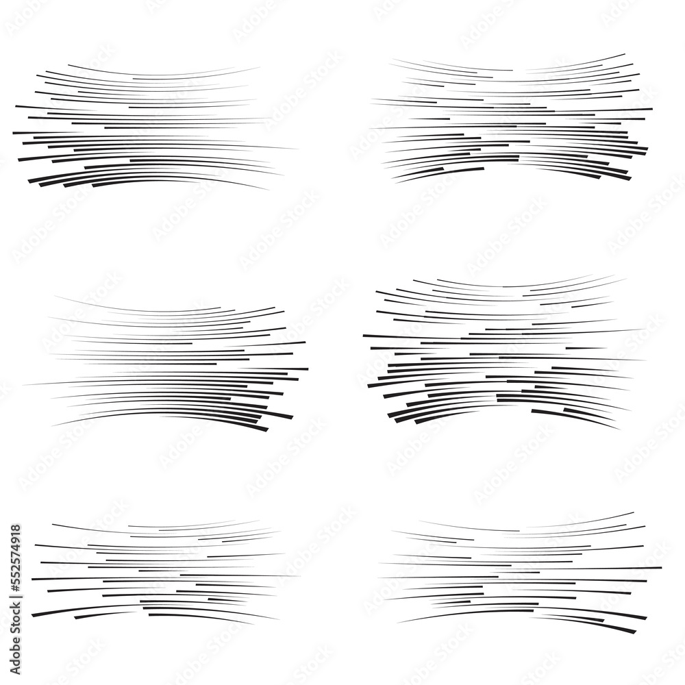 Speed Lines in arrow Form . Vector Illustration .Technology Logo . Design element . Abstract Geometric shape .
