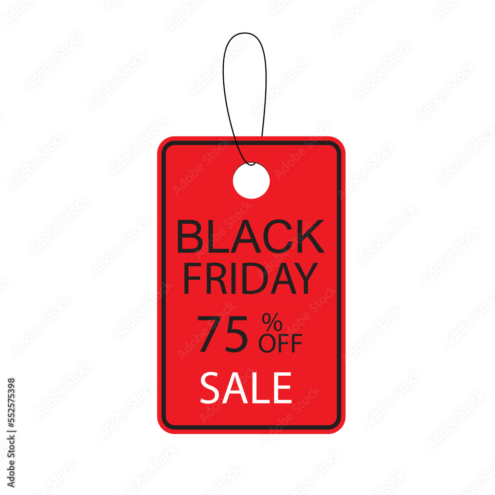 Black Friday Tag isolated on a white background