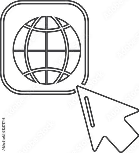Click icon, website clicking icon black vector