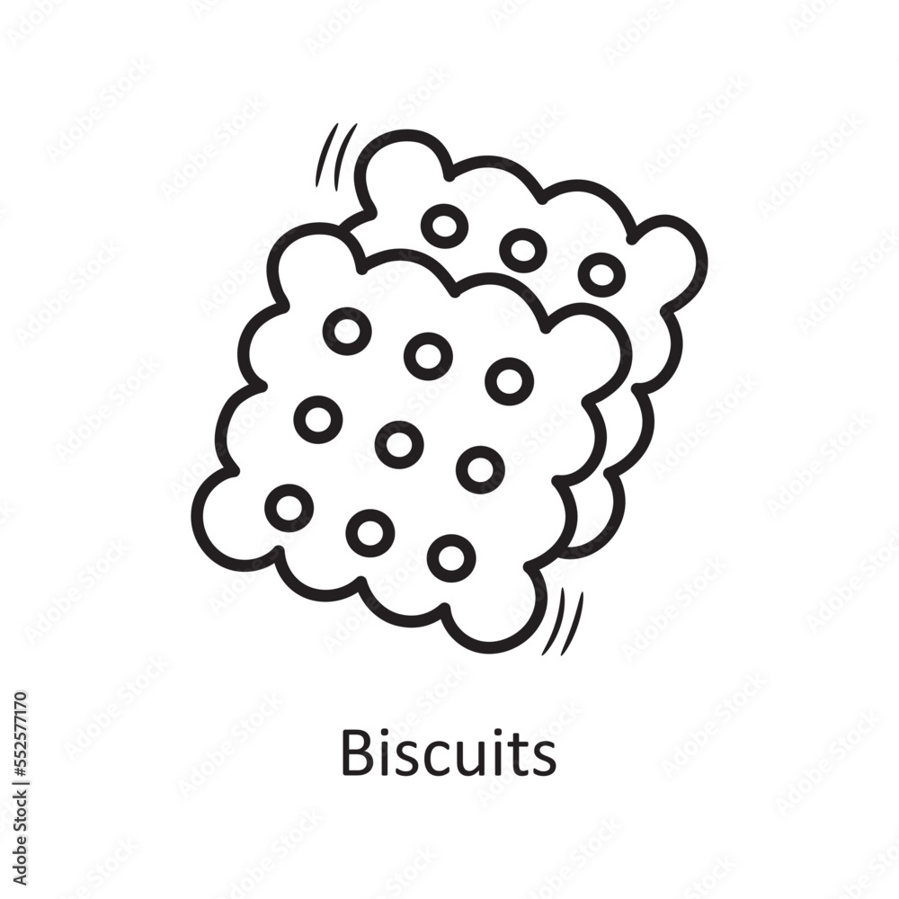 Biscuits vector outline Icon Design illustration. Christmas Symbol on White background EPS 10 File