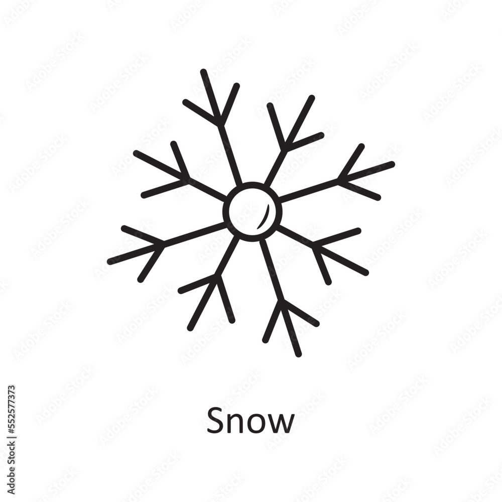 Snow vector outline Icon Design illustration. Christmas Symbol on White background EPS 10 File Snow vector outline Icon Design illustration. Christmas Symbol on White background EPS 10 File