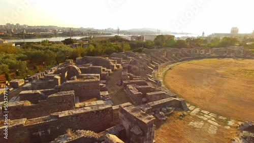 A beautiful view of the Roman amphitheater in Salona. photo