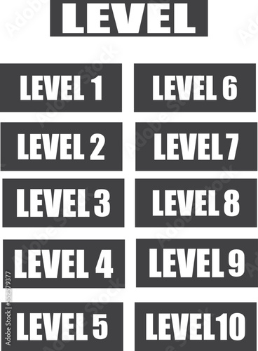 Level icon, different level icon black vector