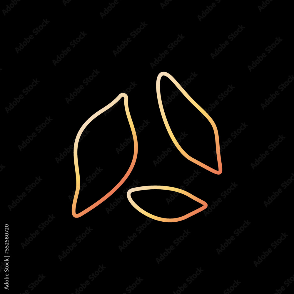 Trematodes linear vector concept yellow icon or symbol Trematodes linear vector concept yellow icon or symbol