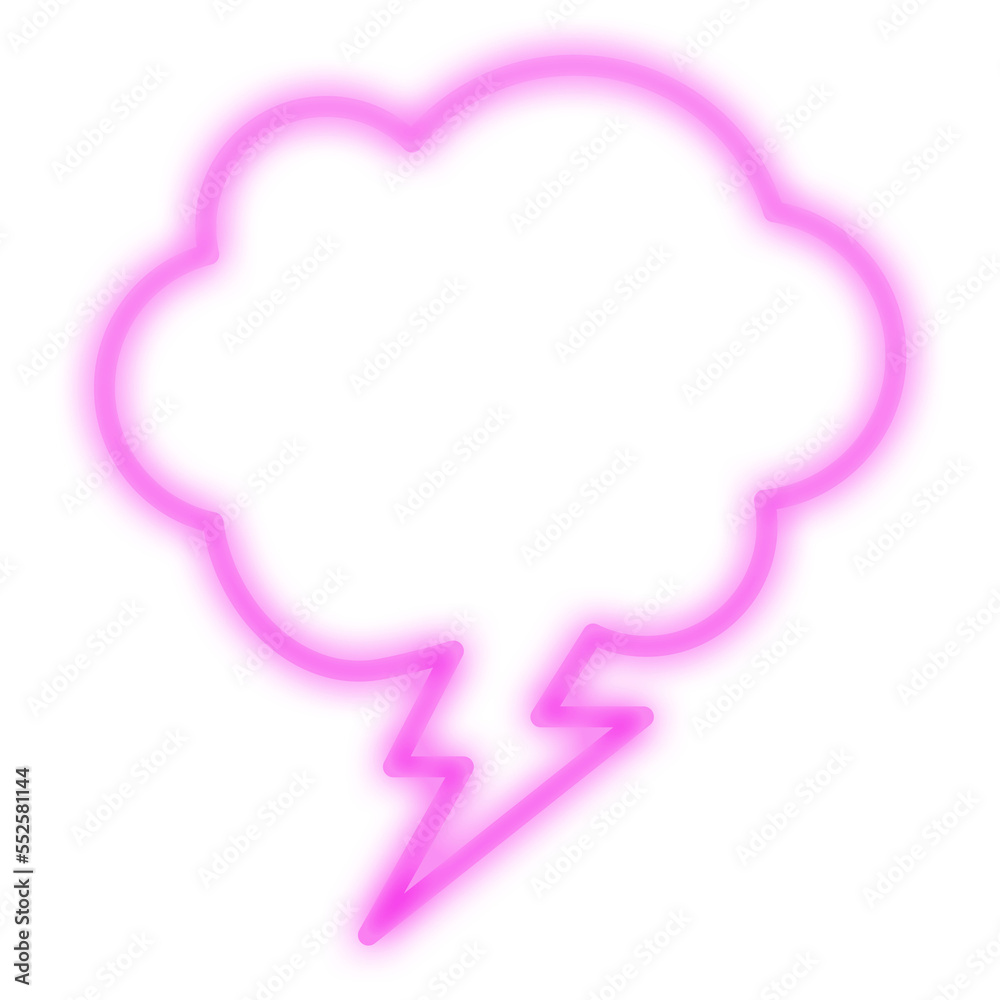 Neon Light Speech Bubble Icon | Retro | 80s Disco Neon Light Speech Bubble Icon | Retro | 80s Disco