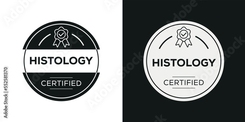 Creative (Histology) Certified badge, vector illustration.