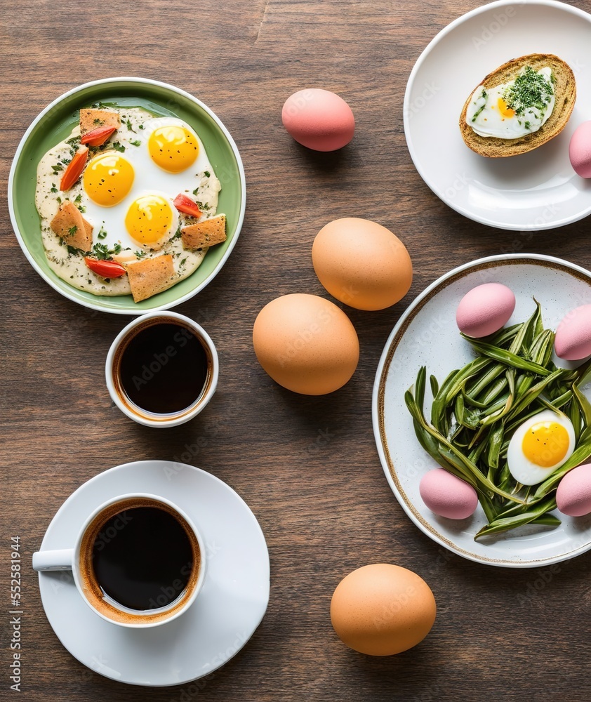 breakfast with coffee and eggs breakfast with coffee and eggs