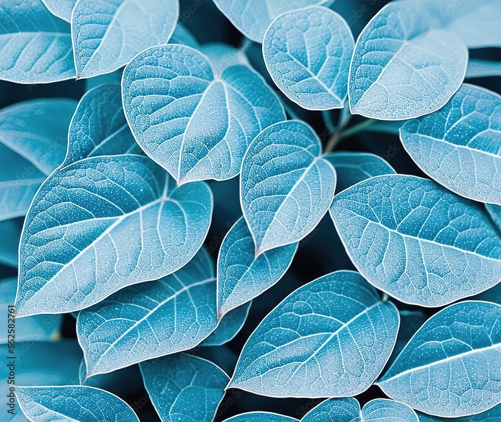 Obraz premium blue leaves background 